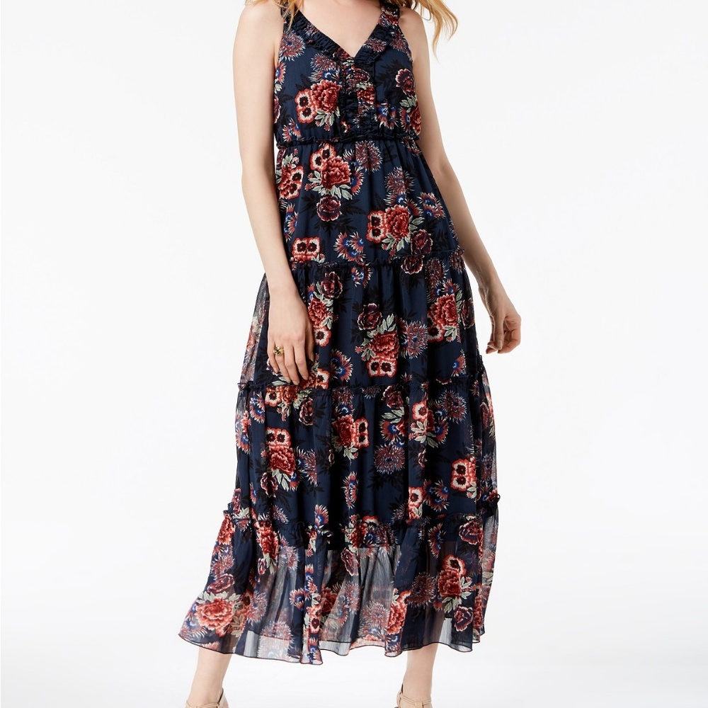 Style & Co Ruffled Maxi Dress NWT size L - Picture 3 of 3
